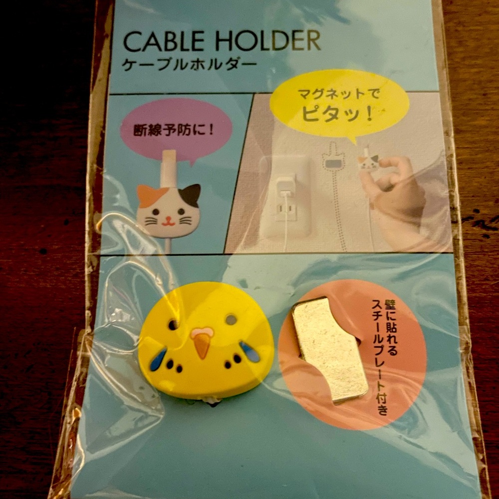 Kawaii Budgie Cable Holder